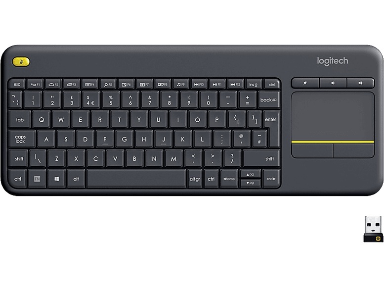 Logitech K400 Plus Wireless Tastatur mit Touchpad
