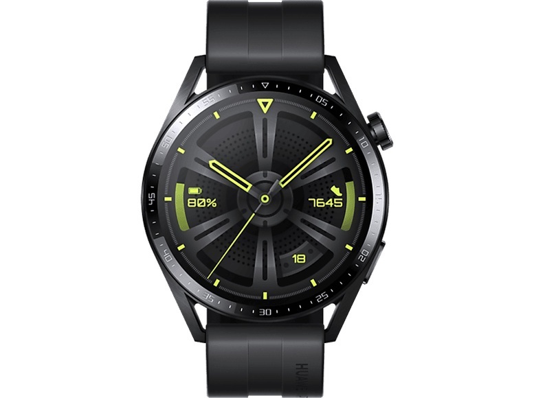 HUAWEI WATCH GT 3 (46 mm) - Smartwatch (140-210 mm, Fluoroelastomer, Schwarz)