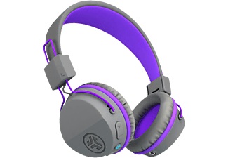 Jlab JBuddies Studio Kids On-Ear, Wireless, Grey/Purple, IEUHBSTUDIORGRYPRPL4