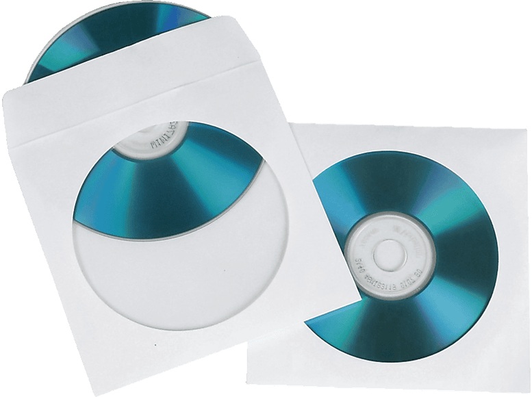 Hama 51174 Cd/dvd Paper Sleeves White - Schutzhüllen (Weiss)