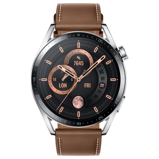 HUAWEI WATCH GT 3 (46 mm) - Smartwatch (140-210 mm, Leder, Braun)