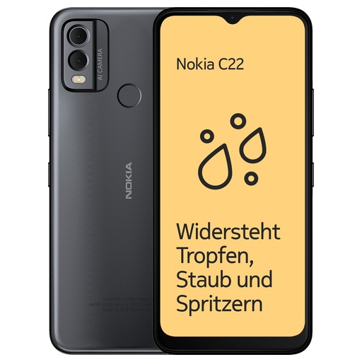 Nokia C22 (64GB, Charcoal)