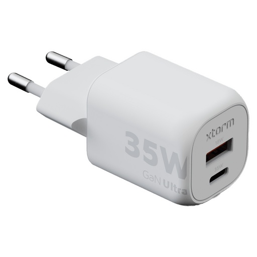 Xtorm GAN Charger XE035 2-port Weiss