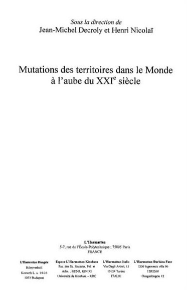 Mutations des territoires dansle monde