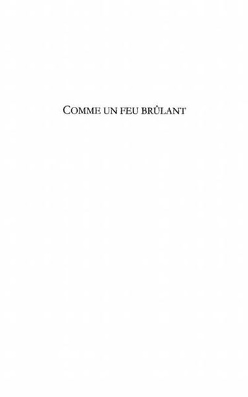 Comme un feu brulant