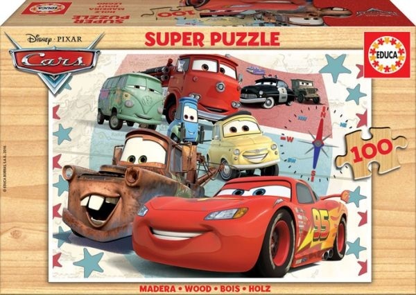Carletto 9216800 - Educa, Disney, Cars, SUPER PUZZLE, Holz-Puzzle,