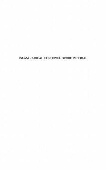 Islam radical et nouvel ordreimperial
