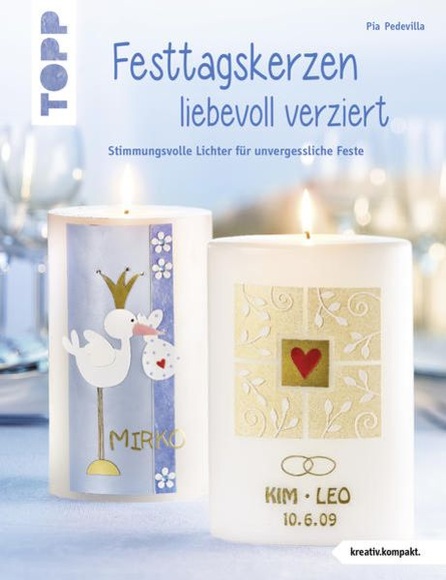 Festtagskerzen liebevoll verziert