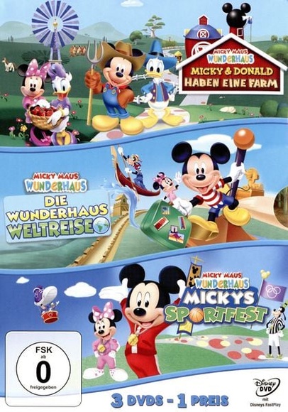 Micky Maus Wunderhaus - Sportfest/Weltreise/Farm, 3 DVD