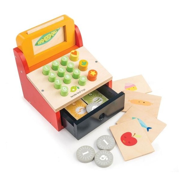 Tender Leaf Toys Kaufladen-Zubehör LADENKASSE mit Geld 20-teilig