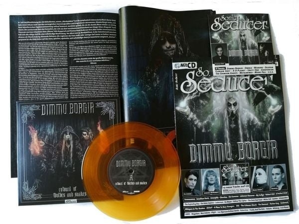 Titelstory Dimmu Borgir, m. orange-transparenter 7''-Vinylsingle (Schallplatte) + Audio-CD