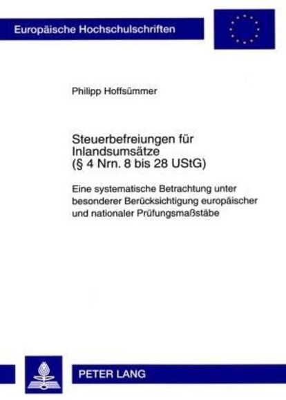Steuerbefreiungen für Inlandsumsätze ( 4 Nrn. 8 bis 28 UStG)