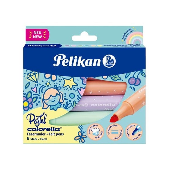 Fasermaler Colorella 411 Pastell 6er Set