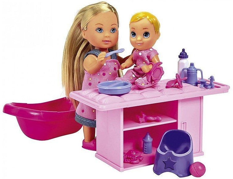 Simba 105733360 - Evi Love Babysitter, Puppen, Spielset