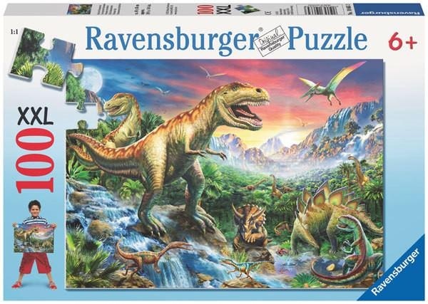 RAVENSBURGER Puzzle 100 Teile Bei den Dinosauriern
