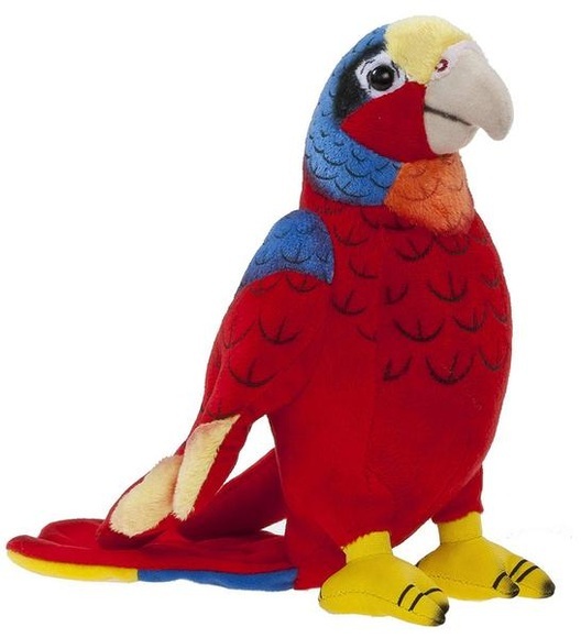 Heunec 285576 - Softissimo Papagei, 20 cm, Plüschtier