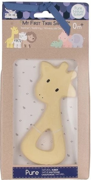 Tikiri® 8591502 - Beißring, Giraffe, Naturkautschuk, 15 cm