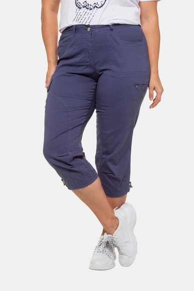 Grosse Grössen 7/8-Hose, Damen, blau, Größe: 44, Baumwolle/Elasthan, Ulla Popken