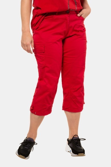 Grosse Grössen 7/8-Hose, Damen, rot, Größe: 64, Baumwolle/Elasthan, Ulla Popken