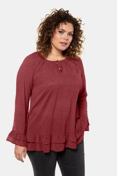 Große Größen Tunika Damen (Größe 46 48, ziegelrot) | Ulla Popken Langarmtuniken | Polyester