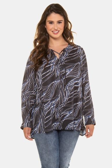 Grosse Grössen Tunika, Damen, blau, Größe: 50/52, Viskose, Ulla Popken