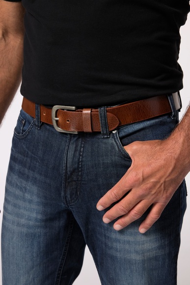 Grosse Grössen Leder-Gürtel, Herren, braun, Größe: 155, Leder, JP1880