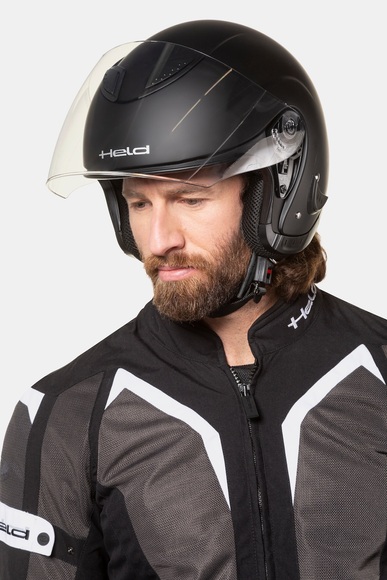 Grosse Grössen Motorradhelm JP1880 by HELD, Herren, schwarz, Größe: XL, Kunststoff, JP1880