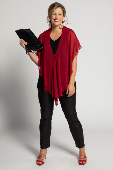 Grosse Grössen Bolero, Damen, rot, Größe: 2Size, Polyester, Ulla Popken