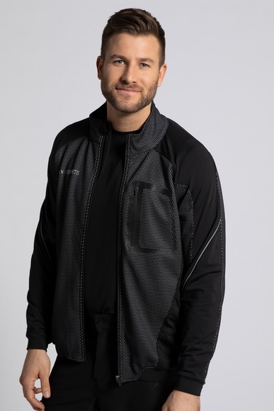 Grosse Grössen Fahrrad-Jacke, Herren, grau, Größe: XL, Polyester/Elasthan, JP1880