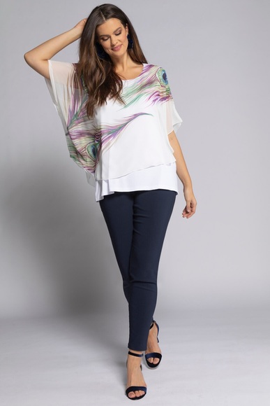 Grosse Grössen Blusenshirt, Damen, grau, Größe: 54/56, Polyester, Ulla Popken