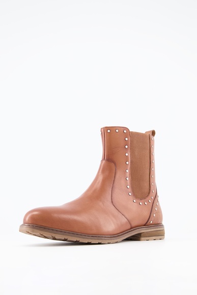 Grosse Grössen Chelsea-Boots, Damen, beige, Größe: 41, Sonstige/Leder, Ulla Popken