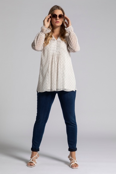 Grosse Grössen Tunika, Damen, braun, Größe: 54/56, Polyester, Ulla Popken