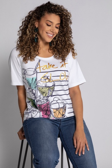Grosse Grössen Shirt, Damen, grau, Größe: 54/56, Baumwolle, Ulla Popken
