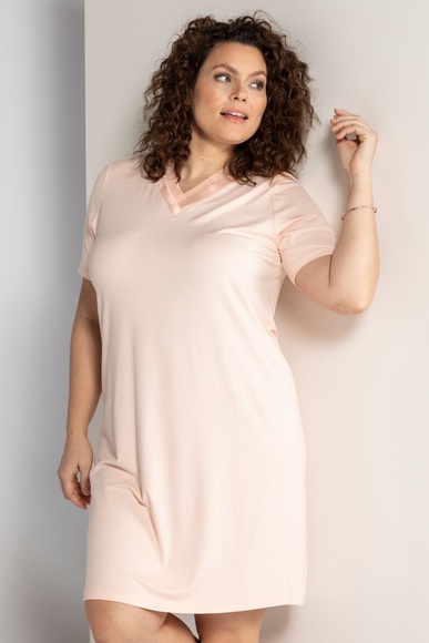 Grosse Grössen Nachthemd, Damen, rosa, Größe: 42/44, Viskose, Ulla Popken