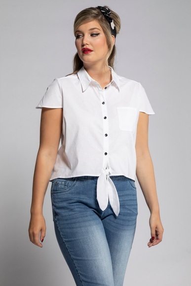 Grosse Grössen Bluse, Damen, grau, Größe: 42/44, Baumwolle/Synthetische Fasern, Ulla Popken