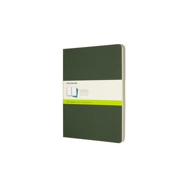 Moleskine Cahier Xlarge, 3er Set, Blanko, Kartoneinband Myrtengrün