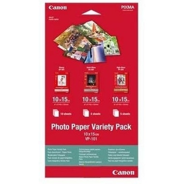 Canon Pro Photo Paper Variety Pack A4 PVP-201 6211B021 Fotopapier DIN A4 210 g/m² 15 Blatt Hochglänzend, Seidenglänzend,