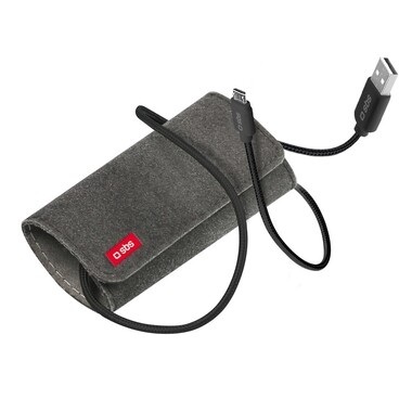 SBS, Micro USB, Ladekabel mit Reise-Etui, Produkte & Wohnen