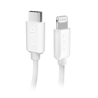 SBS, Type-C, USB-C ? Lightning-Textilkabel mit Kabelhalter, 1,5 Meter, Produkte & Wohnen