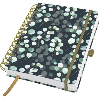 JOLIE Spiralbuch Eucalyptus Night A5 JN657 dots 240 Blatt