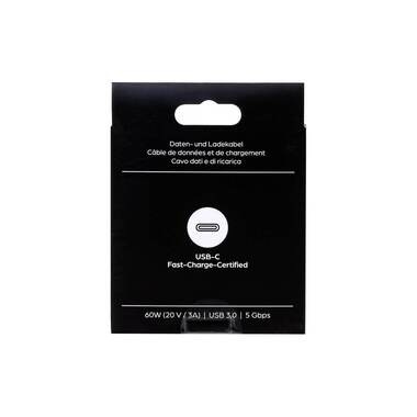 onit USB 3.0-Kabel 60 W, USB-C - USB-C, 0.1 m, Schwarz