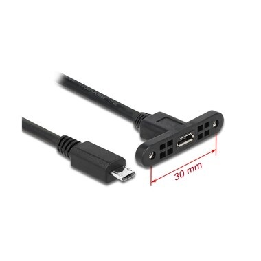 DeLOCK 1m, 2xUSB2.0 Micro-B USB Kabel USB 2.0 Micro-USB B Schwarz