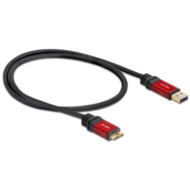 Delock USB 3.0 Anschlusskabel [1x USB 3.0 Stecker A - 1x USB 3.0 Stecker Micro B] 1 m Rot, Schwarz vergoldete