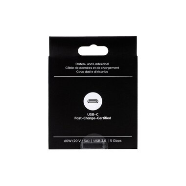 onit USB 3.0-Kabel 60 W, USB-C - USB-C, 0.3 m, Schwarz