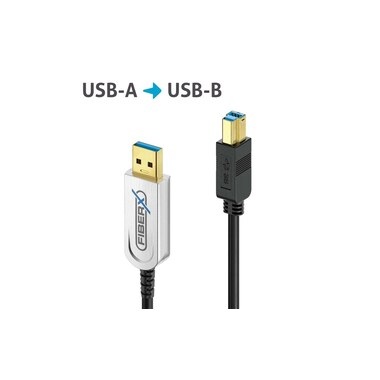 FiberX USB 3.1-Kabel FX-I645 AOC USB A - USB B 30 m