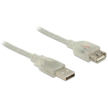 Delock 83881 - USB Verlängerung A - A St/Bu 1.00m transparent