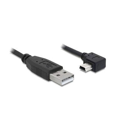 Delock USB 2.0 Anschlusskabel [1x USB 2.0 Stecker A - 1x USB 2.0 Stecker Mini-B] 1 m Schwarz