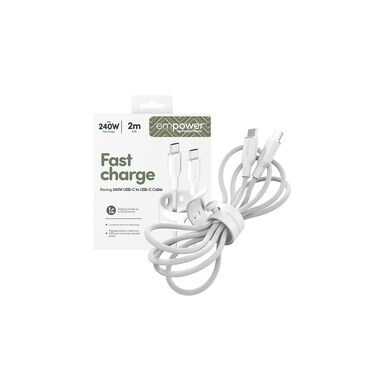 emPower by PanzerGlass USB 2.0-Kabel Racing 240 W Silber Weiss USB-C - USB-C 2 m