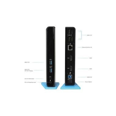 USB 3.0/USB-C Dual HDMI Docking Station, Dockingstation