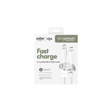 emPower by PanzerGlass USB 2.0-Kabel Racing 240 W Silber Weiss USB-C - USB-C 1.2 m